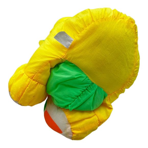 Tb Trading Co Plush Nylon Bunny Rabbit Carrot Feet Yellow Green Vintage 13” Sit - Picture 9 of 10